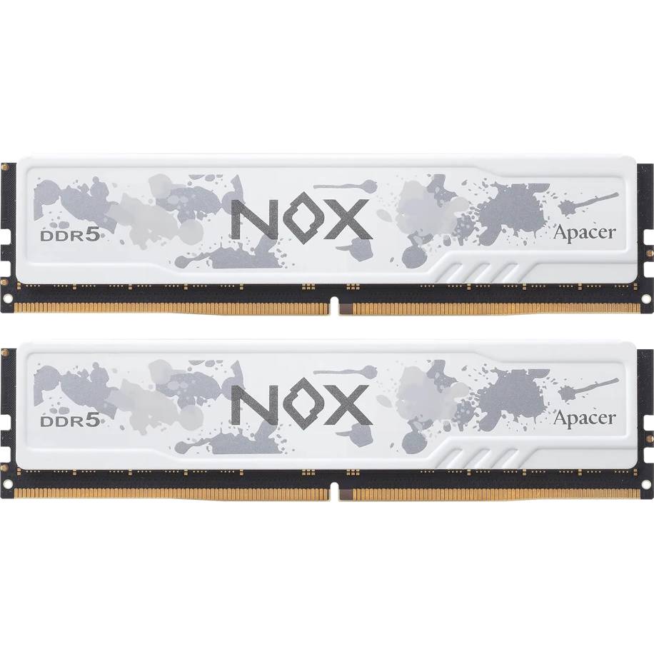Оперативная память 32Gb Apacer NOX White AH5U32G56C522MWAA-2, DDR V, PC-44800, 5600MHz, kit 2x16Gb