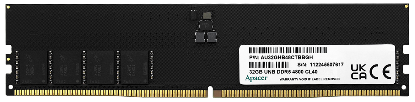 Оперативная память 32Gb Apacer AU32GHB48CTBBGH, DDR V, PC-38400, 4800MHz
