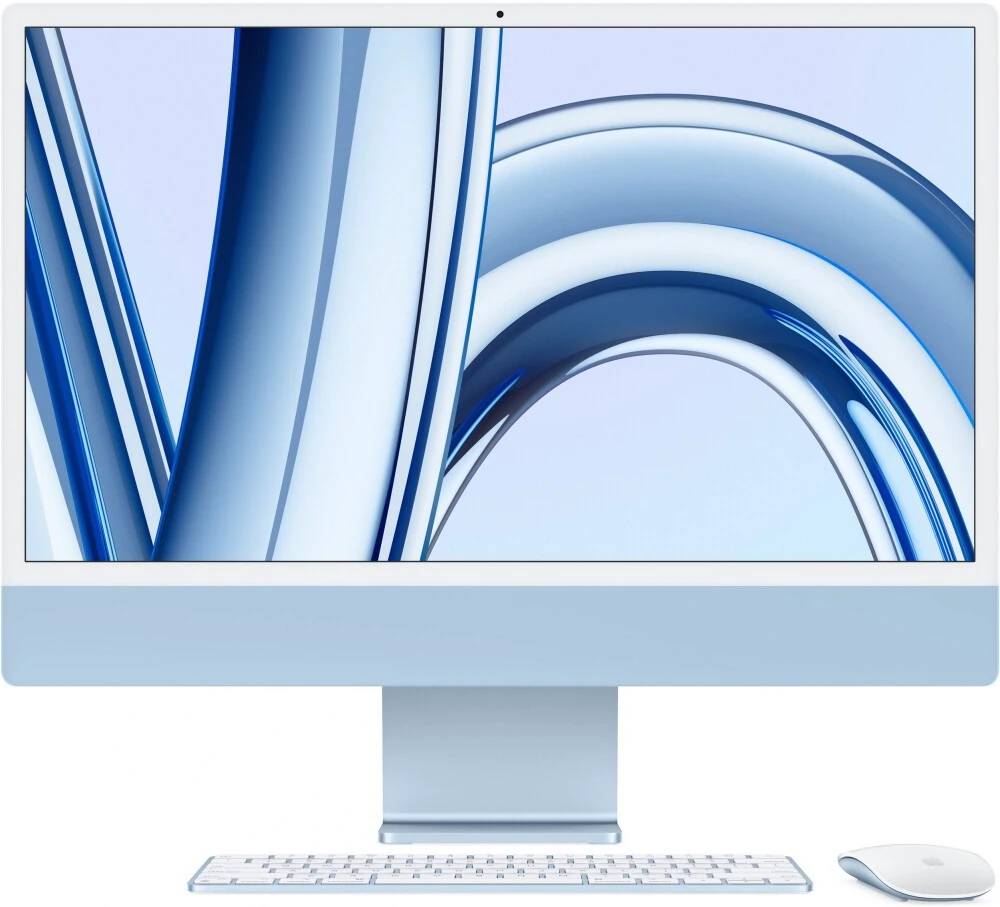 Моноблок Apple iMac A2874 (MQRC3), 24" IPS, M3/ 8Gb/ 256SSD/ macOS/ Blue