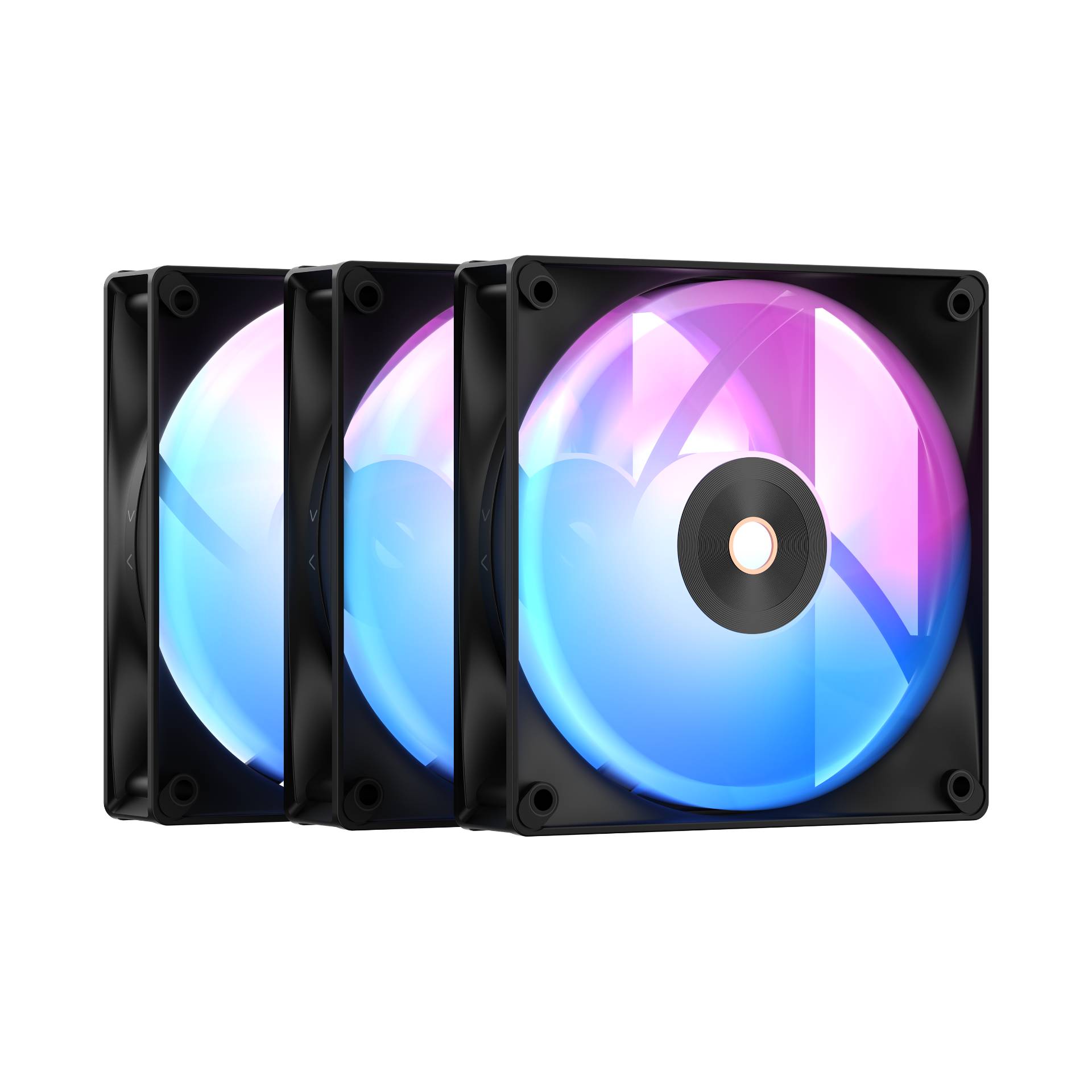 Вентилятор 12x12см Ocypus Delta F12 BK ARGB (3 in 1) (Delta-F12-BK3AM00X-GL), 3шт
