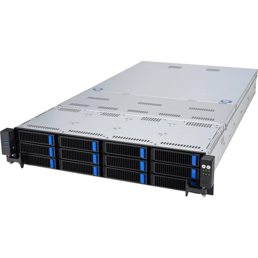 Серверная платформа ASUS RS720-E11-RS12U (90SF01Z1-M00180) 2xLGA4677, 32xDDR V ECC, 12x2.5"/3.5", 2x10GbLan, 2x1600Вт, 2U