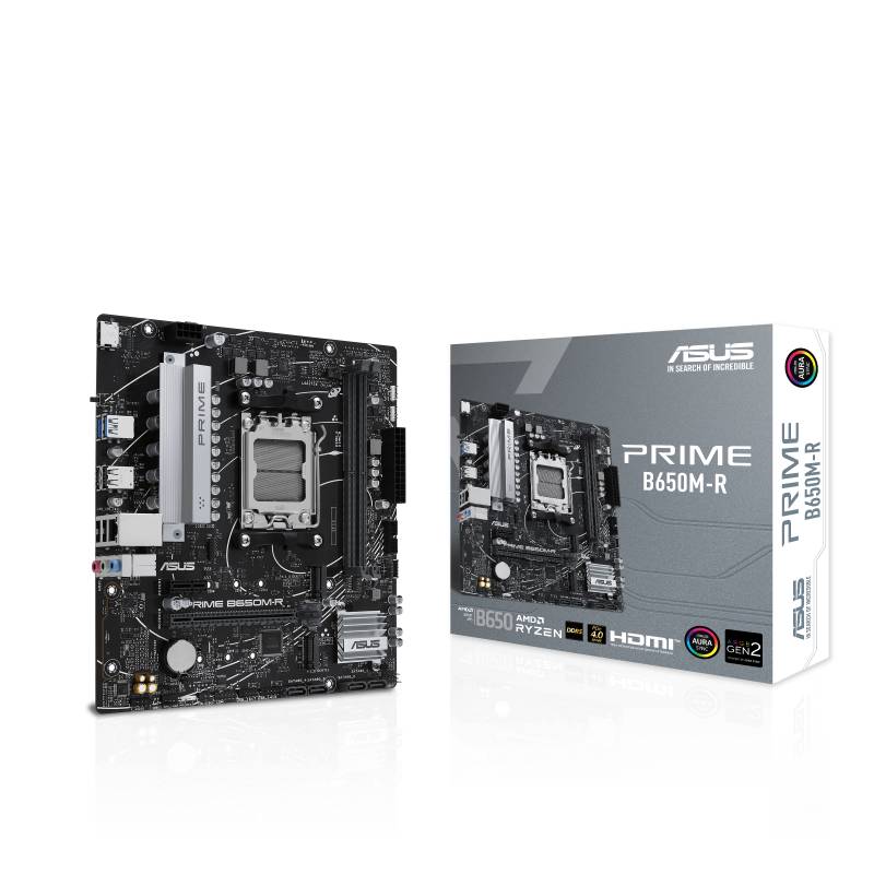Материнская плата Asus Prime B650M-R, AM5, (HDMI), 2xDDR V, mATX (ТОЛЬКО В СОСТАВЕ ПЭВМ)