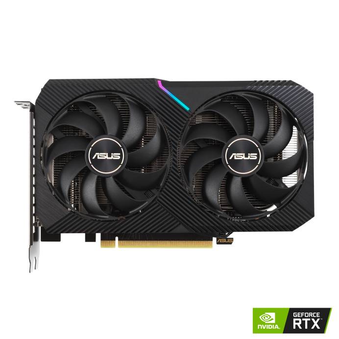 Видеокарта GeForce RTX 3060, 12Gb GDDR6 192bit, Asus DUAL-RTX3060-12G-V2, RTL