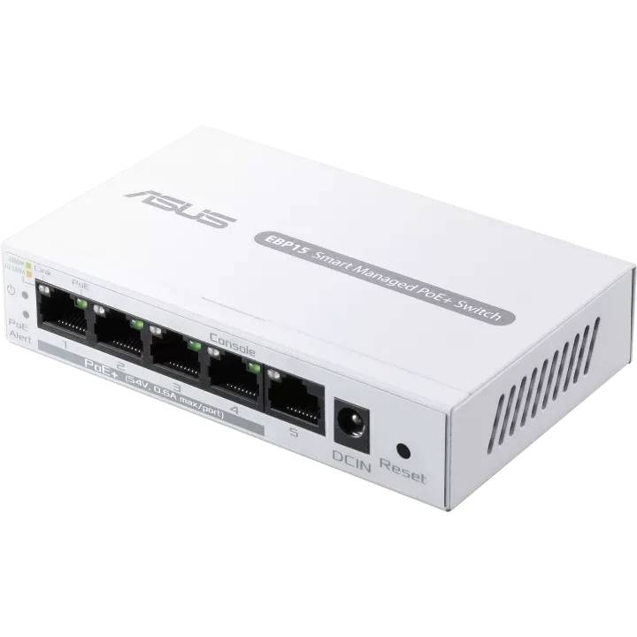 Коммутатор ASUS ExpertWiFi EBP15, 5xLAN 1Gbps, 4xPoE+