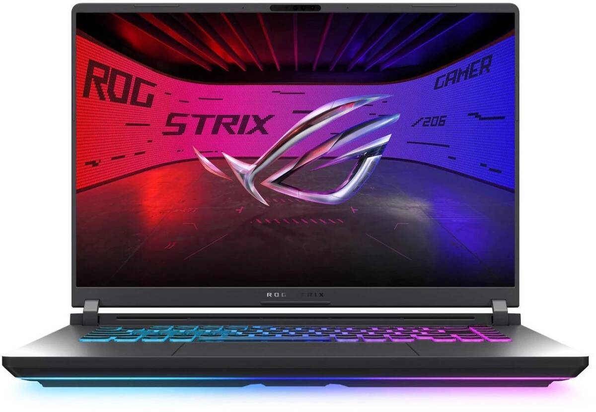 Ноутбук Asus ROG Strix G16 G615LW-S5080, 16" IPS, Core Ultra 9 275HX/ 32Gb/ 1TbSSD/ RTX 5080 16Gb/ Grey (90NR0LG1-M00330)