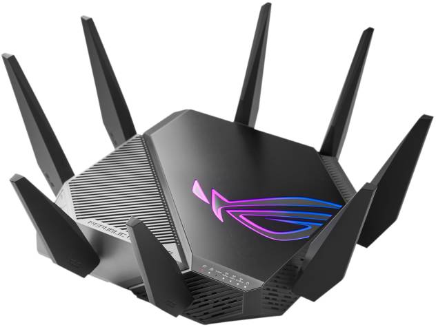 Роутер Wi-Fi Asus ROG Rapture GT-AXE11000, 2.4/5/6GHz 11000Mbps, 5xLAN 1Gbps, 1xWAN, 1хWAN/LAN 2.5Gbps, 2xUSB