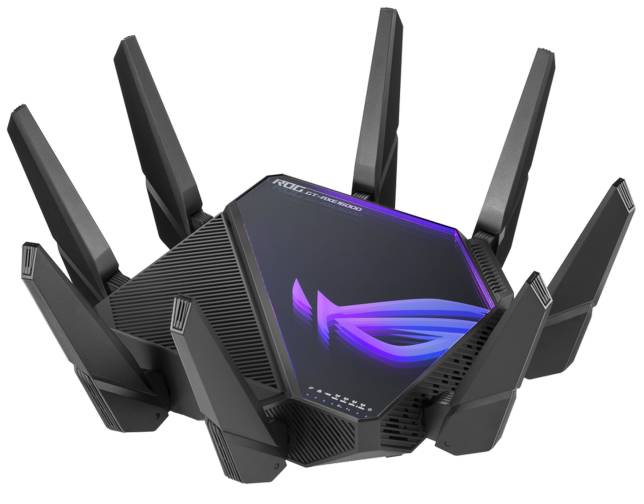 Роутер Wi-Fi Asus ROG Rapture GT-AXE16000, 2.4/5/6GHz, 16000Mbps, 4xLAN 1Gbps, 2хWAN/LAN 10Gbps, 1xWAN 2.5Gbps, 2xUSB