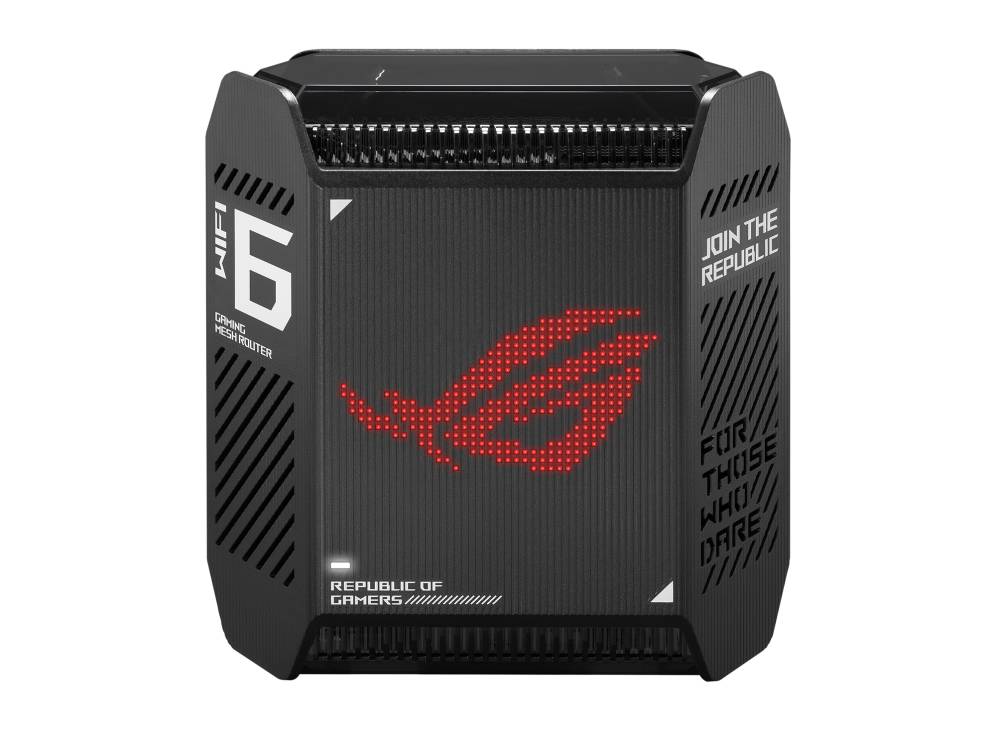 Роутер Wi-Fi Asus ROG Rapture GT6 Black B-1-PK (1-pack), 2.4/5GHz, 10182Mbps, 3xLAN 1Gbps, 1xWAN 2.5Gbps, 1xUSB