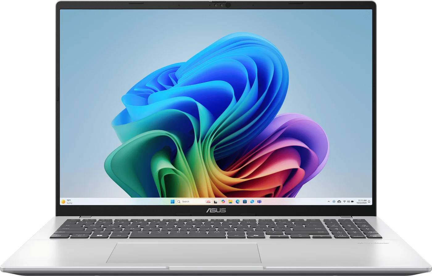 Ноутбук ASUS Vivobook 16 M1607KA-MB127, 16" IPS, Ryzen AI 5 340/ 16Gb/ 1TbSSD/ Cool Silver (90NB15F2-M00900)