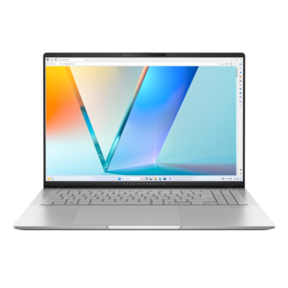 Ноутбук Asus VivoBook s 16 M5606WA-MX053, 16" OLED, Ryzen AI 9 365/ 24Gb/ 1TbSSD/ Silver (90NB14B3-M007C0)