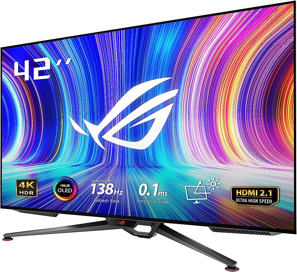 Монитор 41.5" Asus ROG Swift PG42UQ, 3840x21060, OLED, 138Hz, Speakers (4xHDMI, DP)