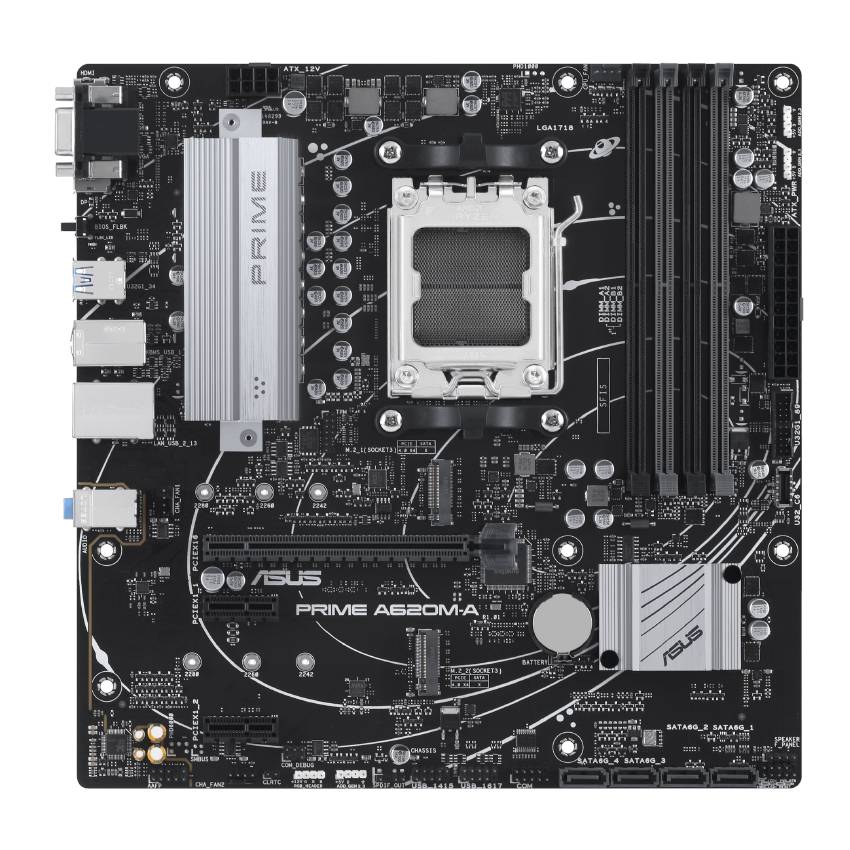 Материнская плата Asus PRIME A620M-A-CSM, AM5, (HDMI, DP), 4xDDR V, mATX