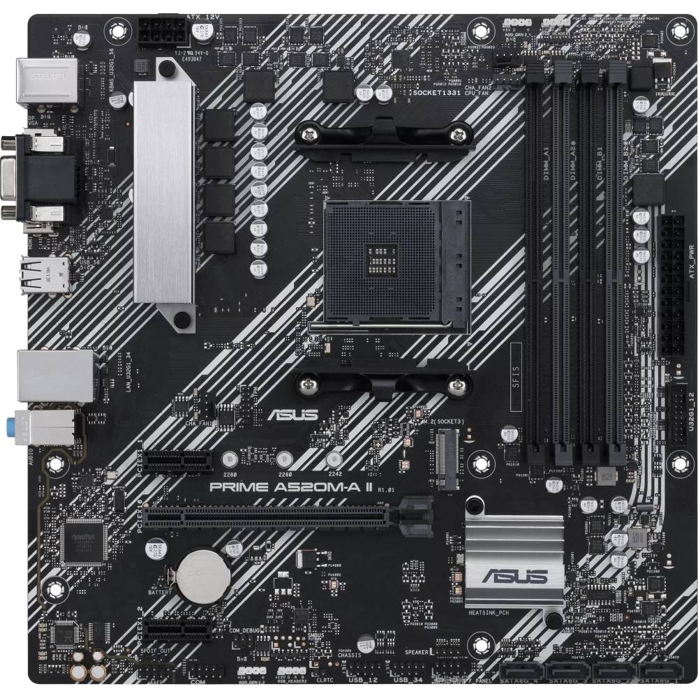 Материнская плата Asus PRIME B650M-A II-CSM, AM5, (VGA, HDMI, DP), 4xDDR V, mATX (90MB1EH0-M0EAYC)