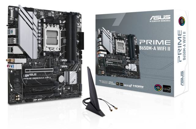 Материнская плата Asus Prime B650M-A WiFi II, AM5, (VGA, HDMI, DP), 4xDDR V, mATX