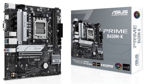 Материнская плата Asus Prime B650M-K, AM5, (VGA, HDMI), 2xDDR V, mATX