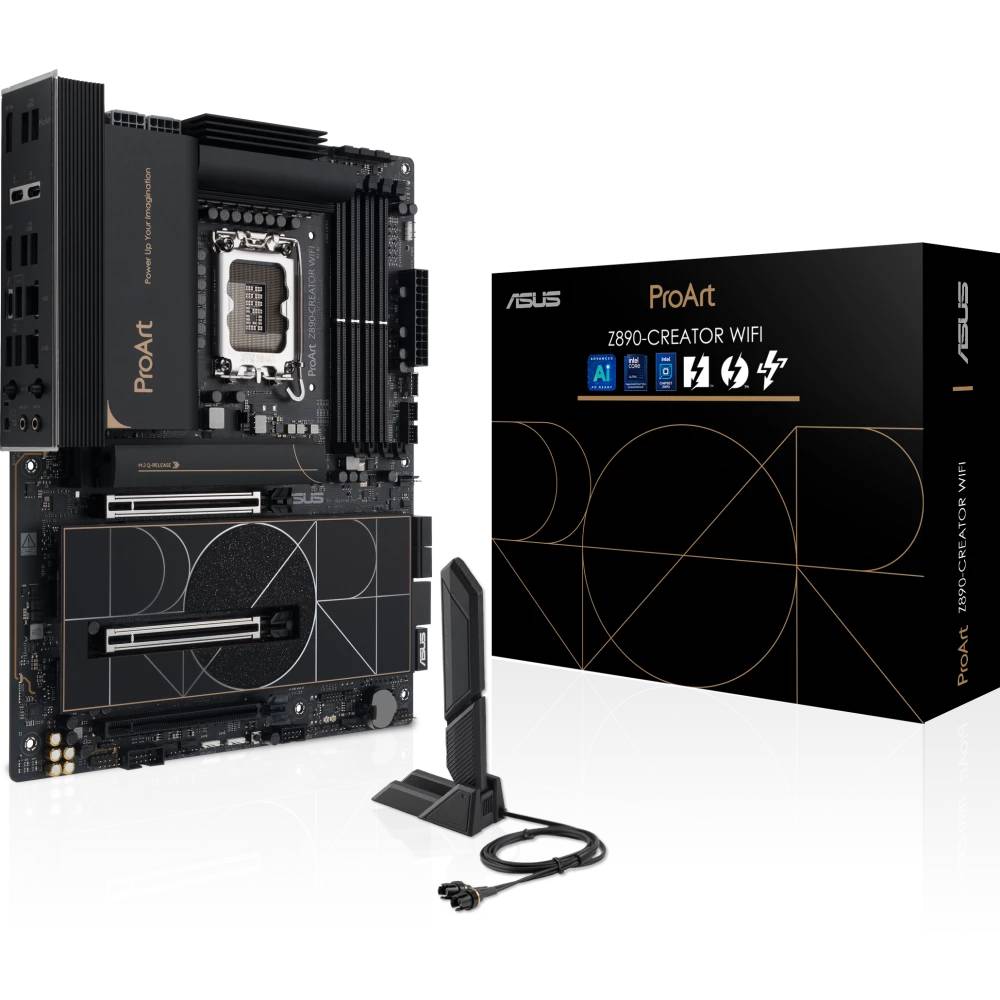 Материнская плата ASUS PROART Z890-CREATOR WIFI, LGA1851, (HDMI, DP), 4xDDR V, ATX