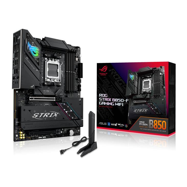 Материнская плата Asus ROG STRIX B850-F GAMING WIFI, AM5, (HDMI, DP), 4xDDR V, ATX