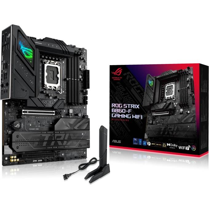 Материнская плата ASUS ROG STRIX B860-F GAMING WIFI, LGA1851, (HDMI, DP), 4xDDR V, ATX