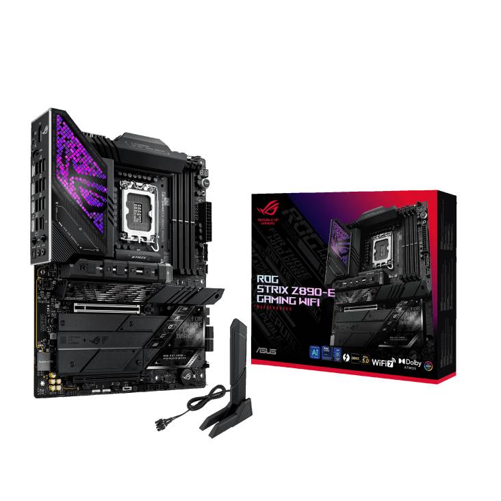 Материнская плата ASUS ROG Strix Z890-E Gaming WiFi, LGA1851, (HDMI, DP), 4xDDR V, ATX
