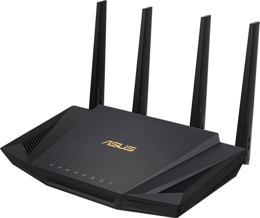 Роутер Wi-Fi Asus RT-AX58U, 2.4/5GHz 2976Mbps, 4xLAN 100Mbps, 1xWAN, 1xUSB