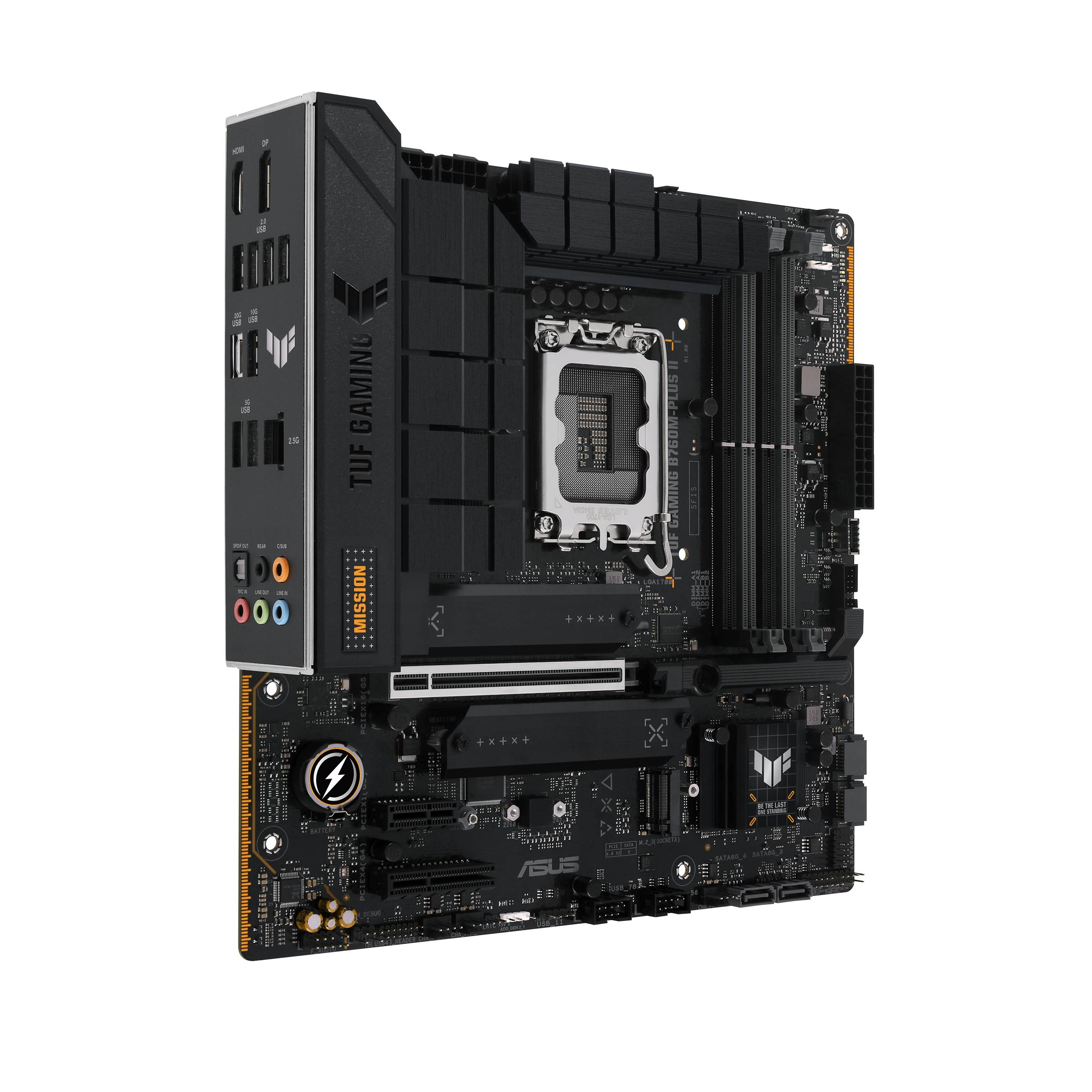 Материнская плата Asus TUF GAMING B760M-PLUS II, LGA1700, (HDMI, DP), 4xDDR V, mATX