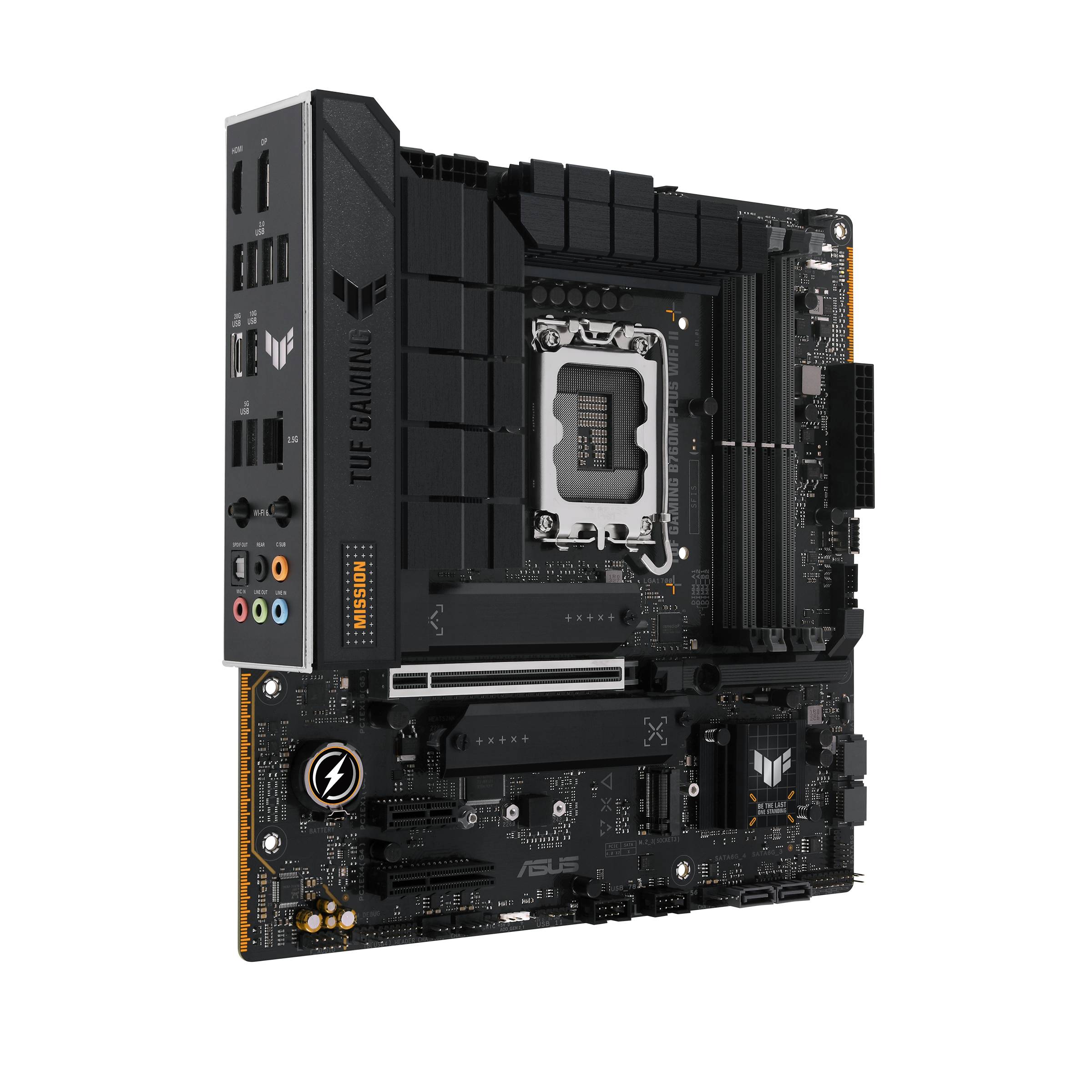 Материнская плата Asus TUF GAMING B760M-PLUS WIFI II, LGA1700, (HDMI, DP), 4xDDR V, mATX
