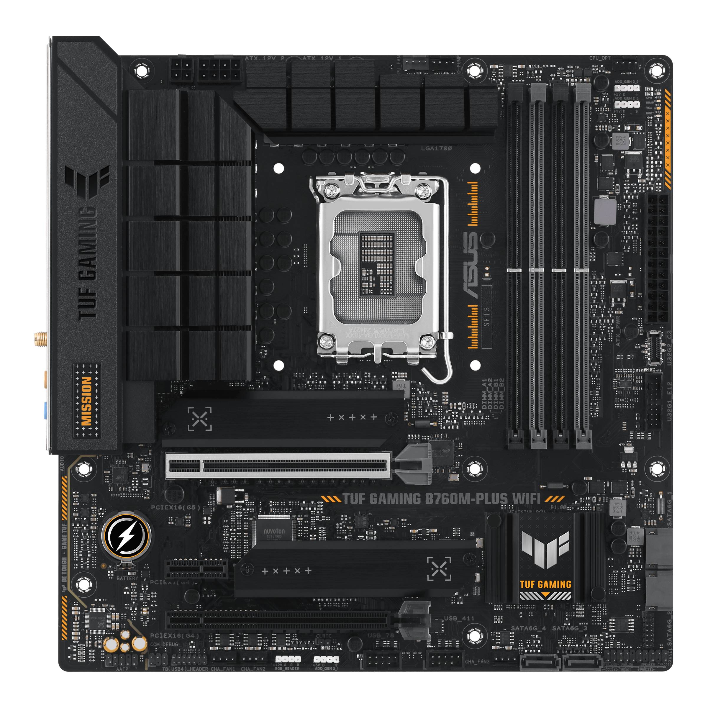 Материнская плата Asus TUF Gaming B760M-Plus WIFI, LGA1700, (HDMI, DP), 4xDDR V, mATX