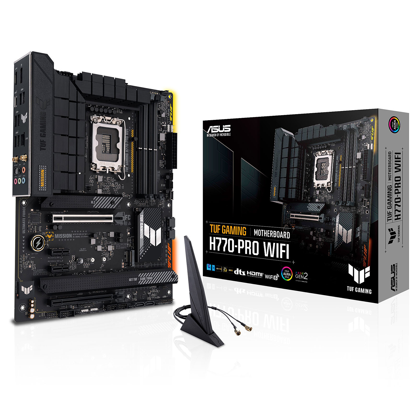 Материнская плата Asus TUF Gaming H770-Pro WiFi, LGA1700, (HDMI, DP), 4xDDR V, ATX