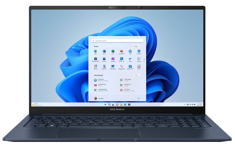 Ноутбук Asus ZenBook 15 UM3504DA-BN158W, 15.6" IPS, Ryzen 5 7535U/ 16Gb/ 512SSD/ W11/ Blue (90NB1161-M005Z0)