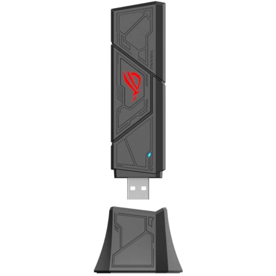 Сетевая карта Wi-Fi, ASUS USB-BE92, 2.4/5/6GHz, 6452MBps, USB2.0