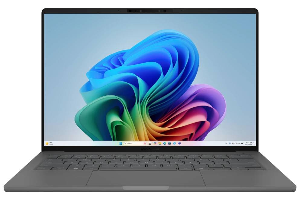 Ноутбук Asus Zenbook 14 UX3407QA-QD267W, 14" OLED, Snapdragon X X1-26-100/ 16Gb/ 512SSD/ W11/ Iceland Gray (90NB1502-M00DN0)