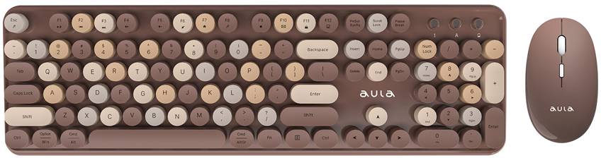 Набор AULA AC306 Coffee-Colorful, коричневый