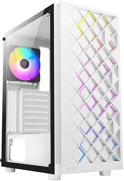 Корпус Azza Spectra CSAZ-280W, белый, без БП, ATX