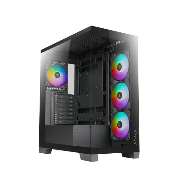Корпус Azza COVE CSAZ-570B, черный, без БП, ATX