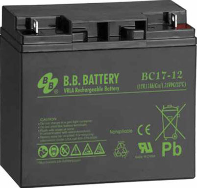 12V / 17Ah, аккумулятор для UPS, B.B.Battery BC17-12
