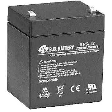 12V / 5Ah, аккумулятор для UPS, B.B.Battery BP 5-12