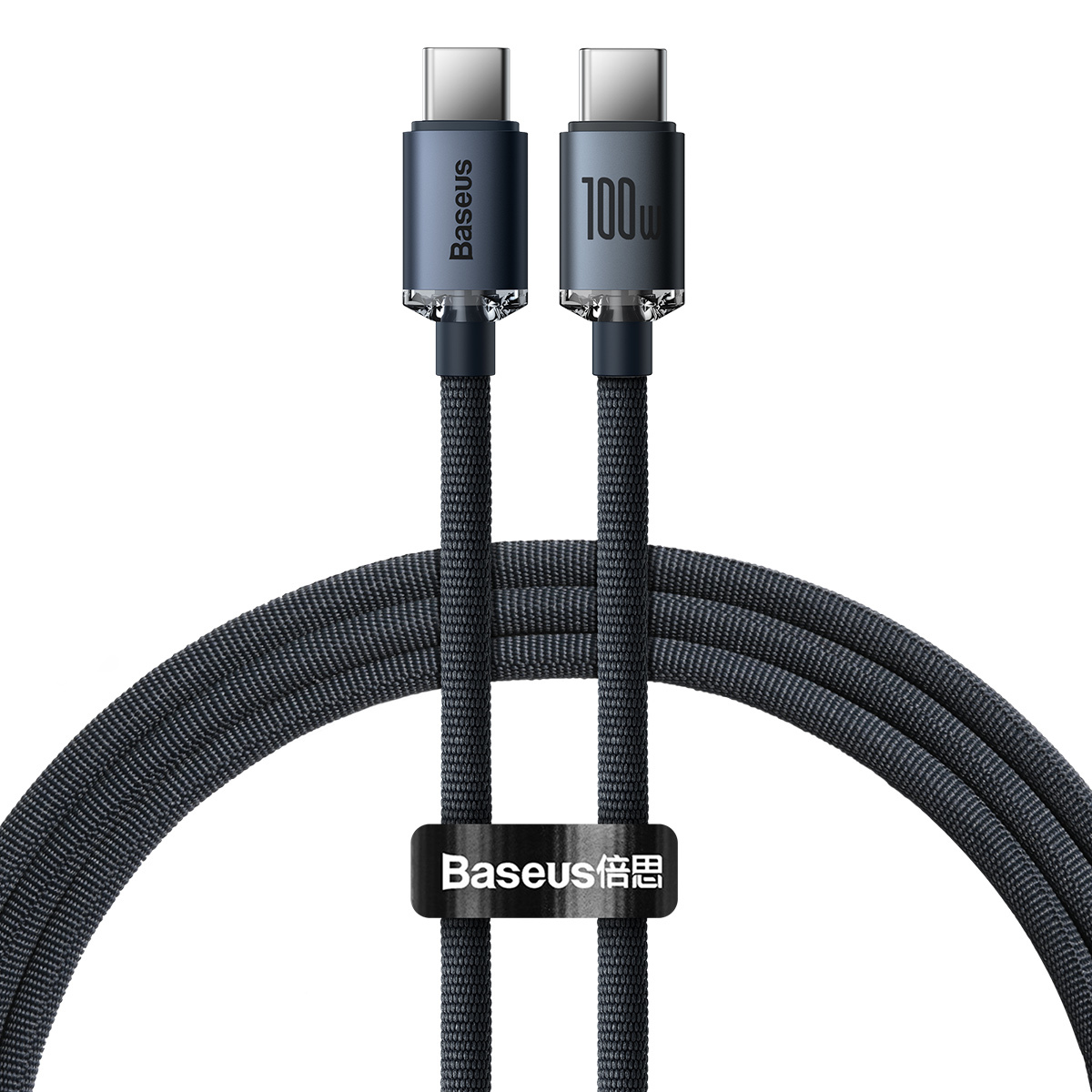 Кабель USB Type-C (M) - USB Type-C (M), 1.2м, Baseus CAJY000601, 100W, Black
