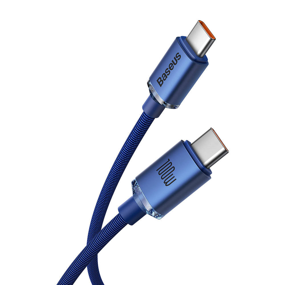 Кабель USB Type-C (M) - USB Type-C (M), 2м, Baseus CAJY000703, 100W, Blue