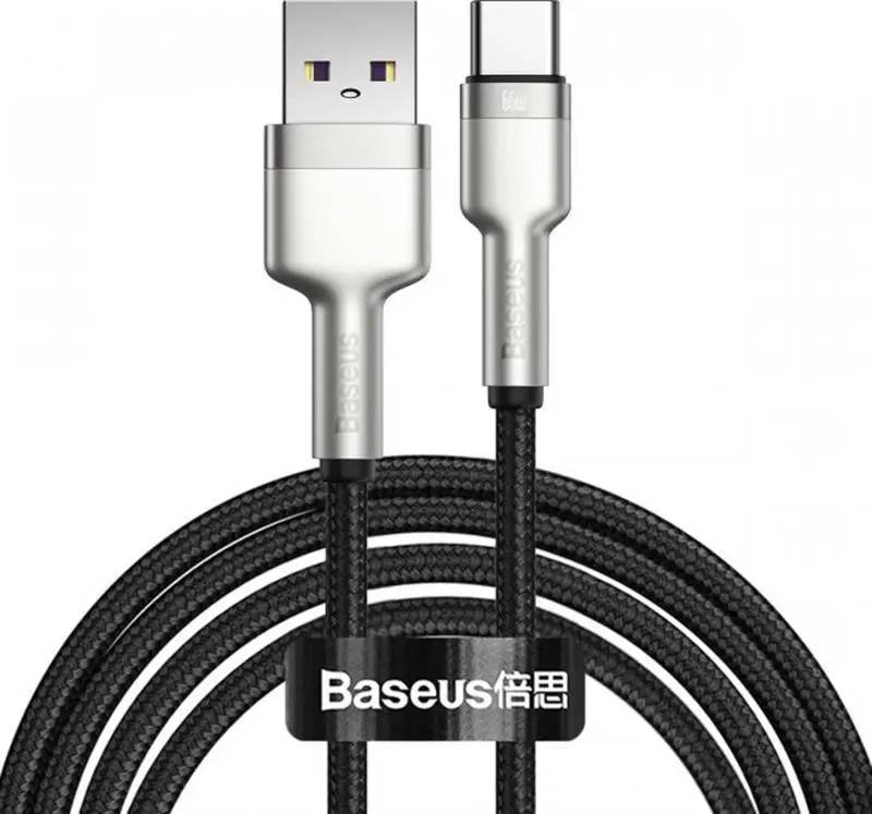 Кабель USB2.0 (M) - USB2.0 Type-C (M), 1м, Baseus CAKF000101, черный