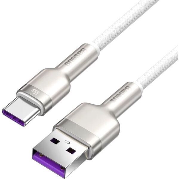 Кабель USB2.0 (M) - USB2.0 Type-C (M), 2м, Baseus CAKF000202, белый