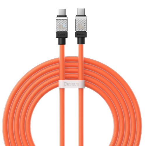 Кабель USB2.0 Type-C (M) - USB2.0 Type-C (M), 2м, Baseus CAKW000307, оранжевый