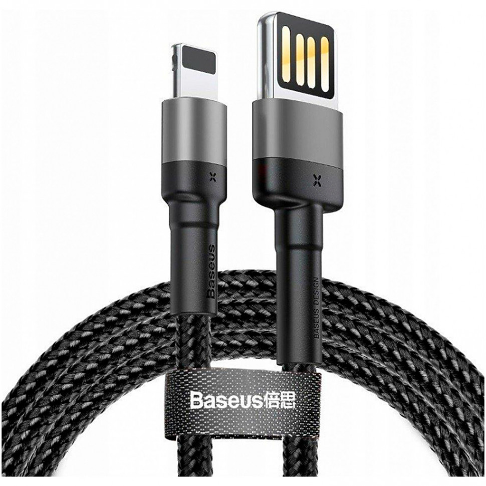 Кабель Lightning (M) - USB2.0 (M), 1м, Baseus CALKLF-GG1, Black/Grey