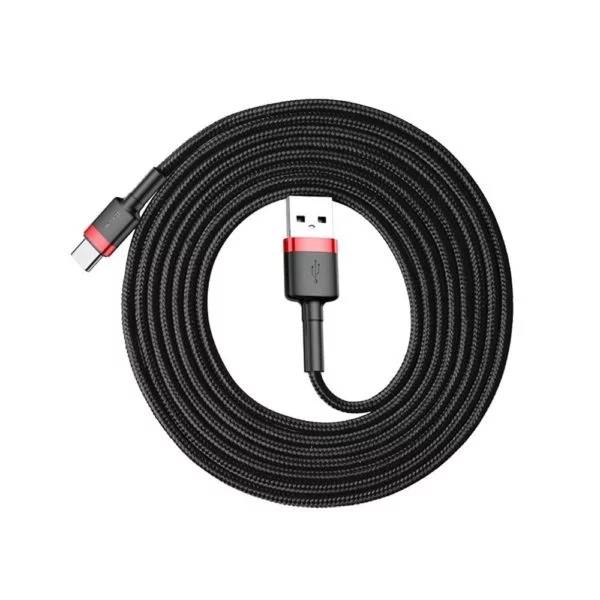 Кабель USB2.0 (M) - USB2.0 Type-C (M), 2м, Baseus CATKLF-C91, красный/черный