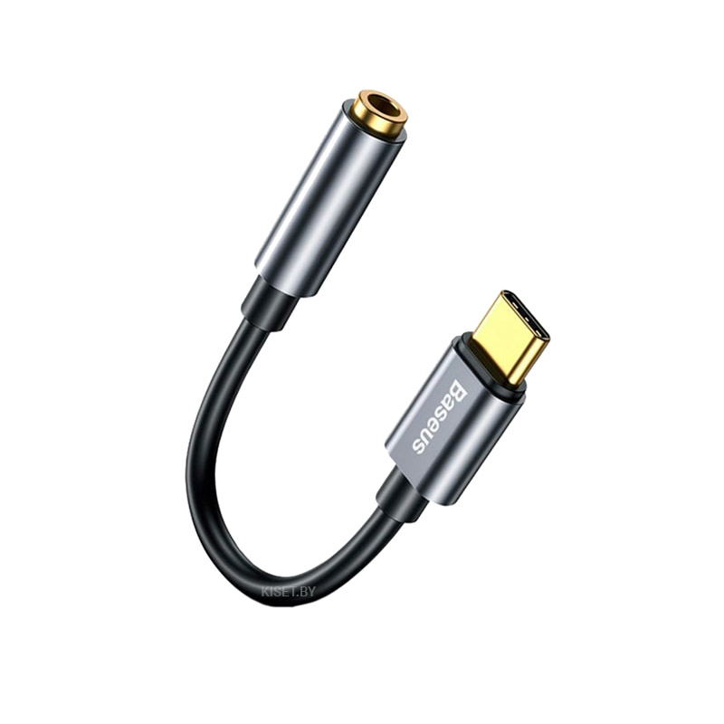 Кабель адаптер USB2.0 Type-C (M) - Jack3.5 (F), Baseus CATL54-0G Deep Gray