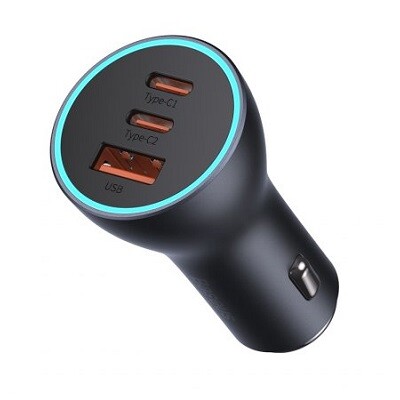 АЗУ Baseus Golden Contactor Pro Triple Fast Charger CGJP010013, 65W, 1xUSB, 2xType-C, серый