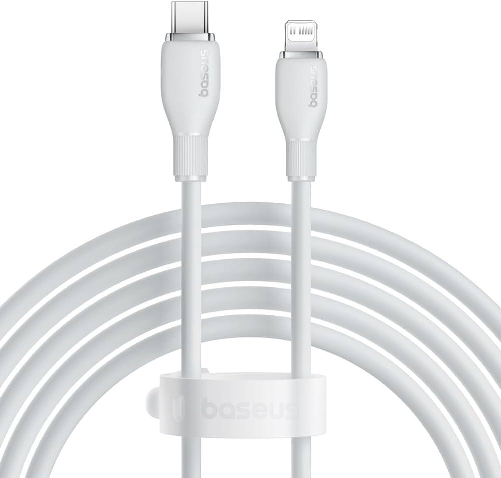 Кабель Lightning (M) - USB2.0 (M), 2м, Baseus Pudding Series P10355701221-01, белый