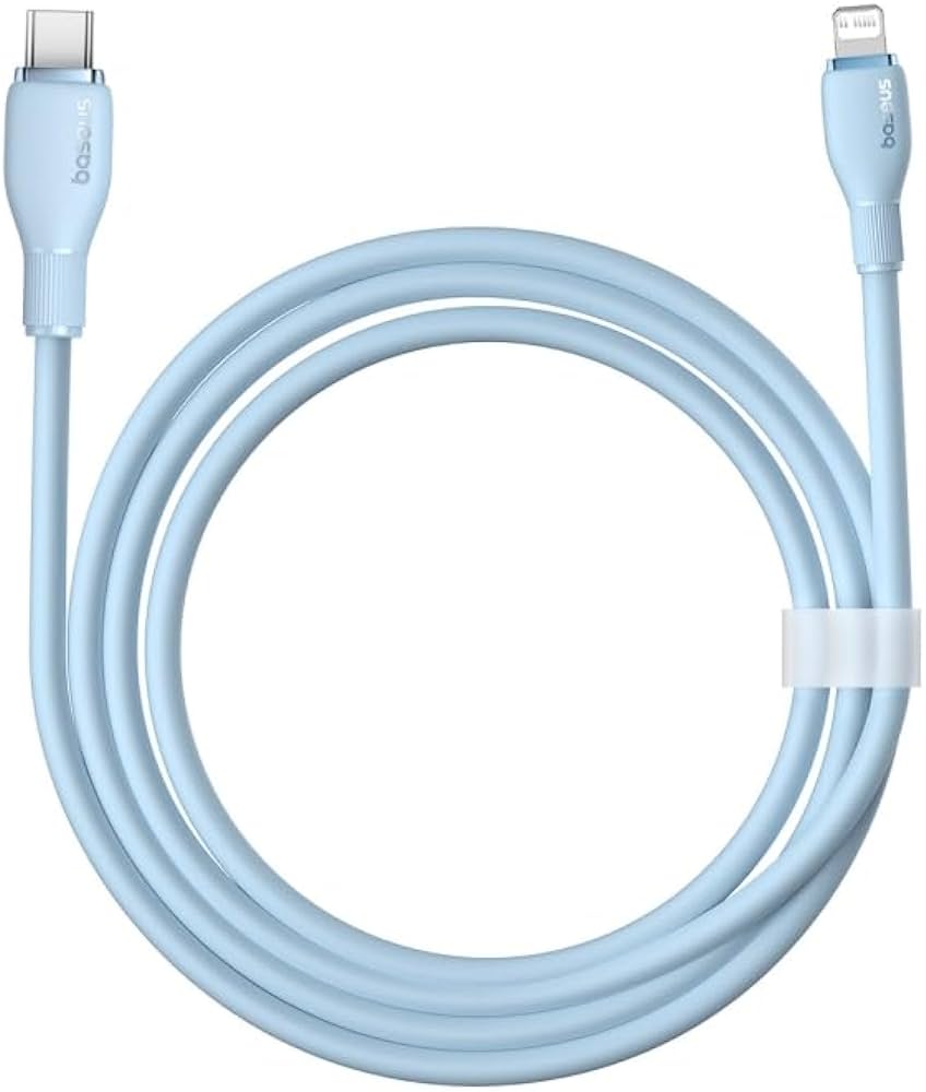 Кабель Lightning (M) - USB Type-C (M), 1.2м, Baseus P10355701311-00, голубой