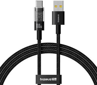 Кабель USB Type-C - USB Type-C, 1м, Baseus P10373000111-00, 100W, Black, OEM