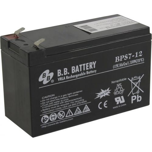 12V / 7Аh, аккумулятор для UPS, BB Battery BPS 7-12