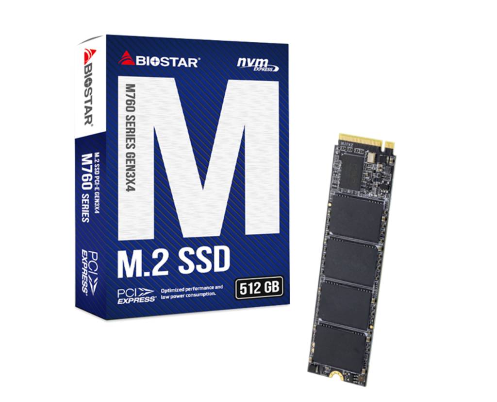 512Gb SSD Biostar M760512GB, (2800/1700), NVMe M.2